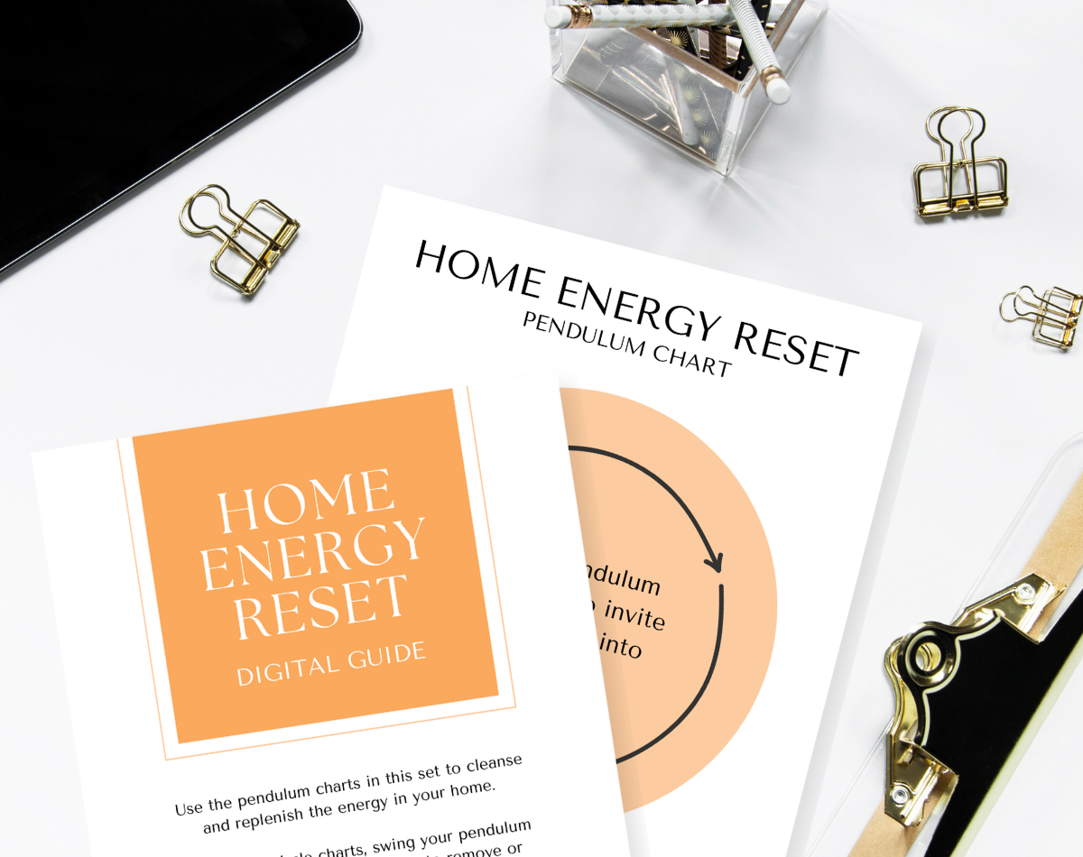 Home Energy Reset Printable Pendulum Chart Set