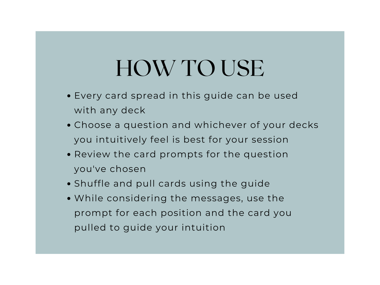 Card Spreads for the Modern Reader