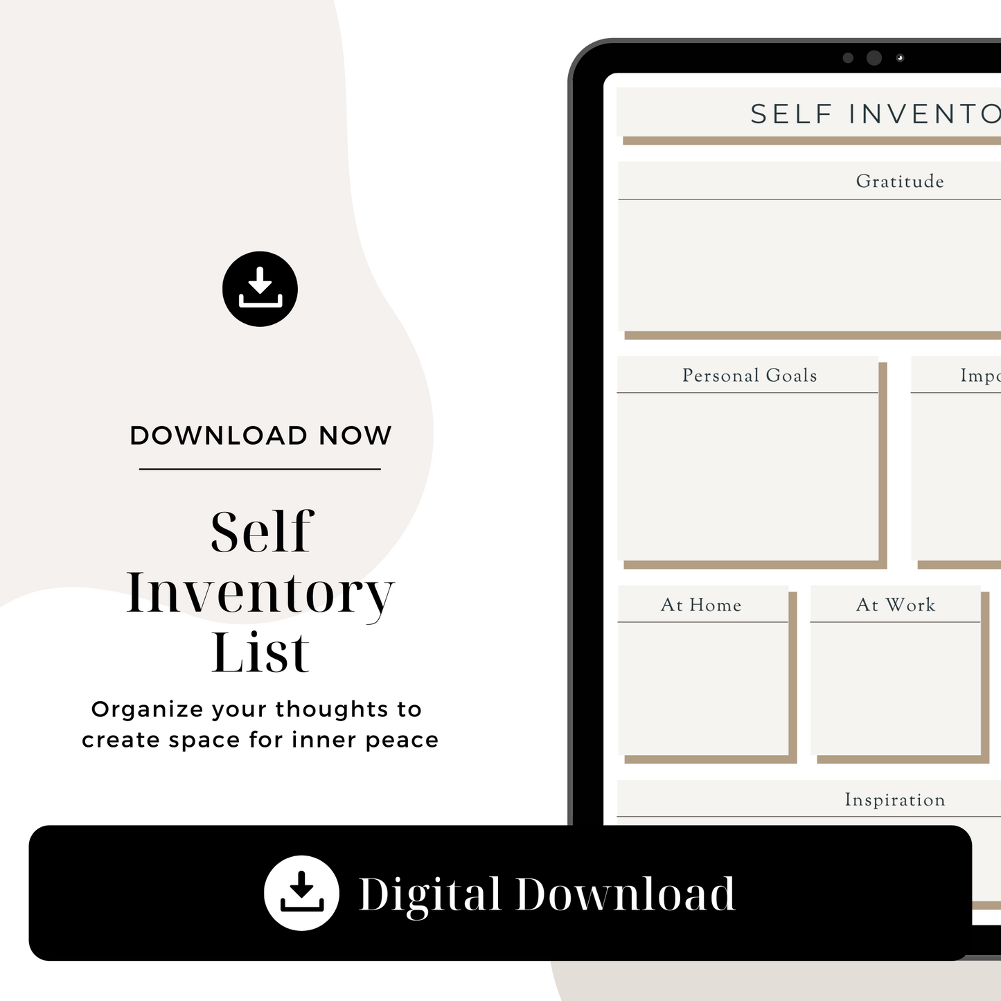 Self Inventory Guide Digital Download