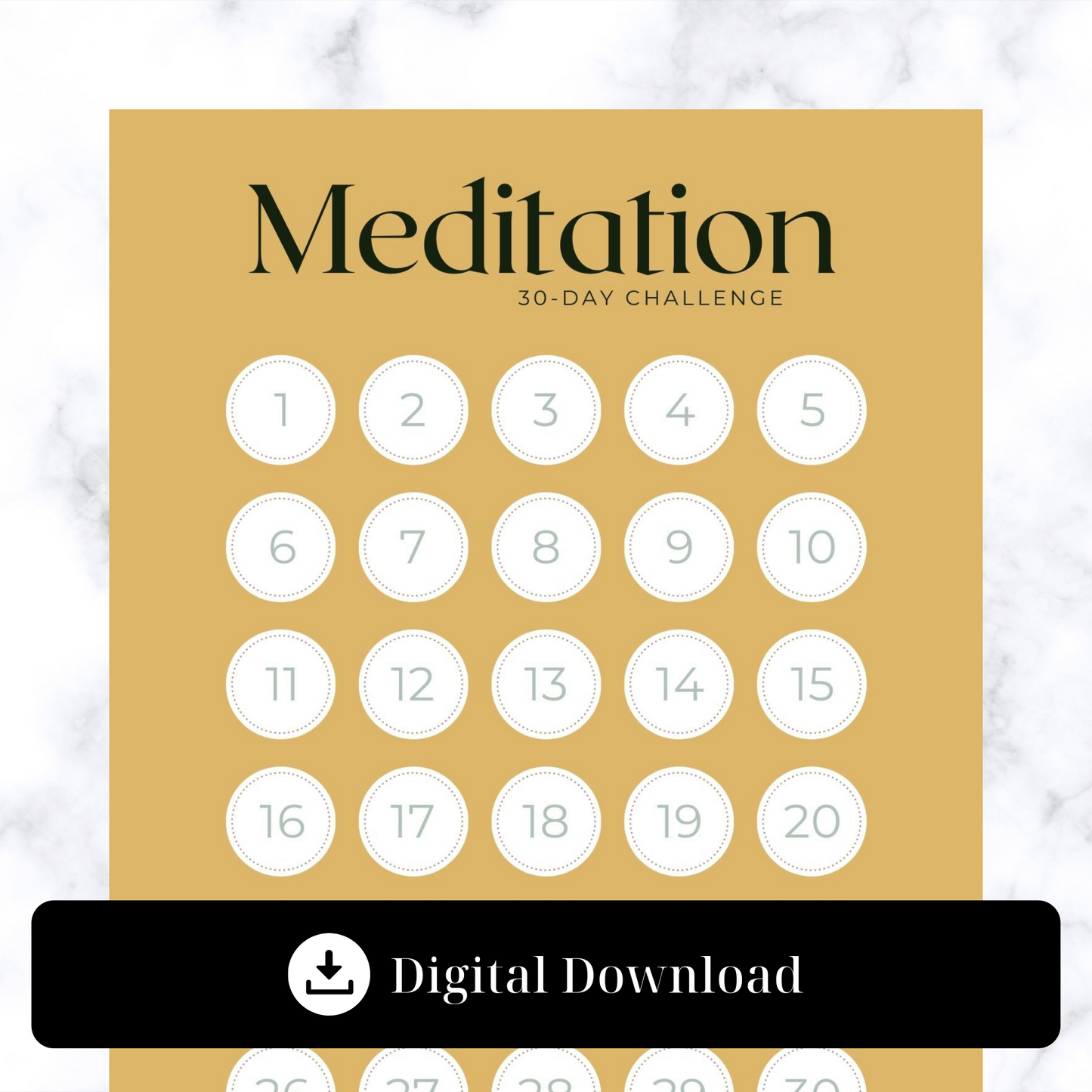 30 Day Meditation Challenge Digital Download