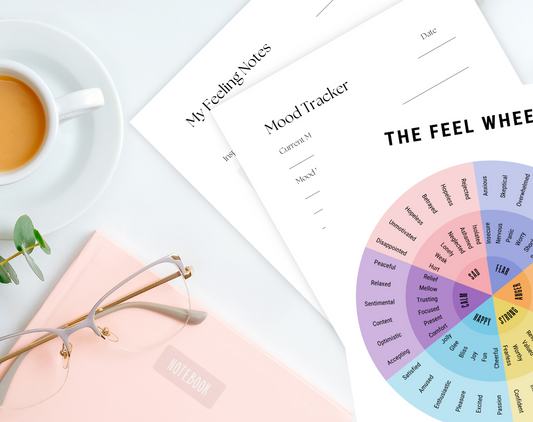 Feelings Wheel & Worksheet Digital Download