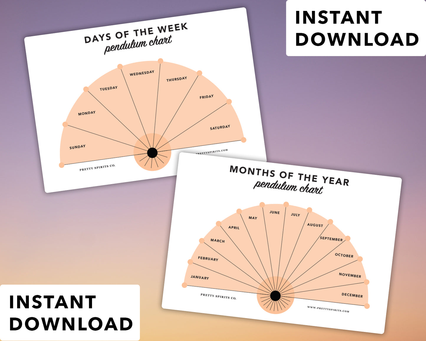 Downloadable Starter Pendulum Charts