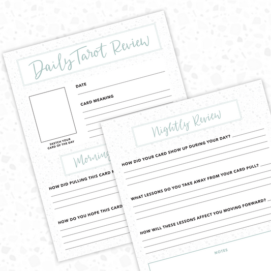 Daily Tarot Review Tracker Digital Download