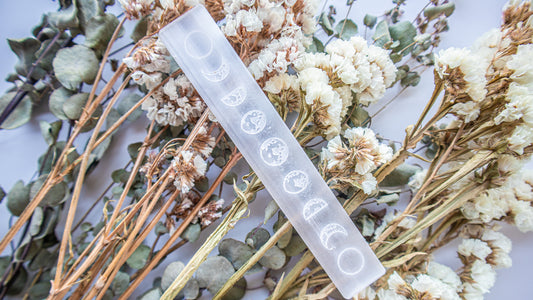 Moon Phase Selenite Stick Pretty Spirits