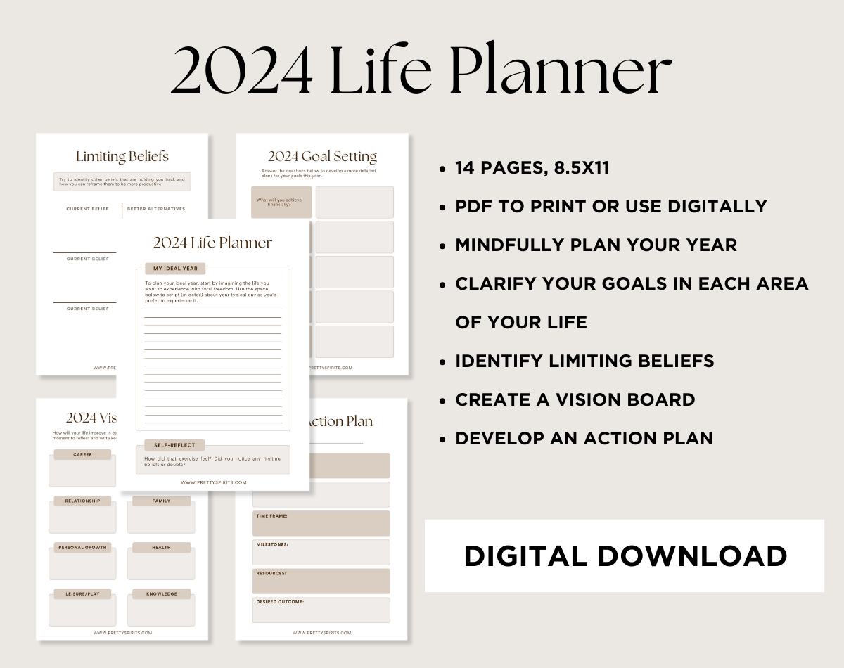 2024 Life Planner Digital Download – Pretty Spirits